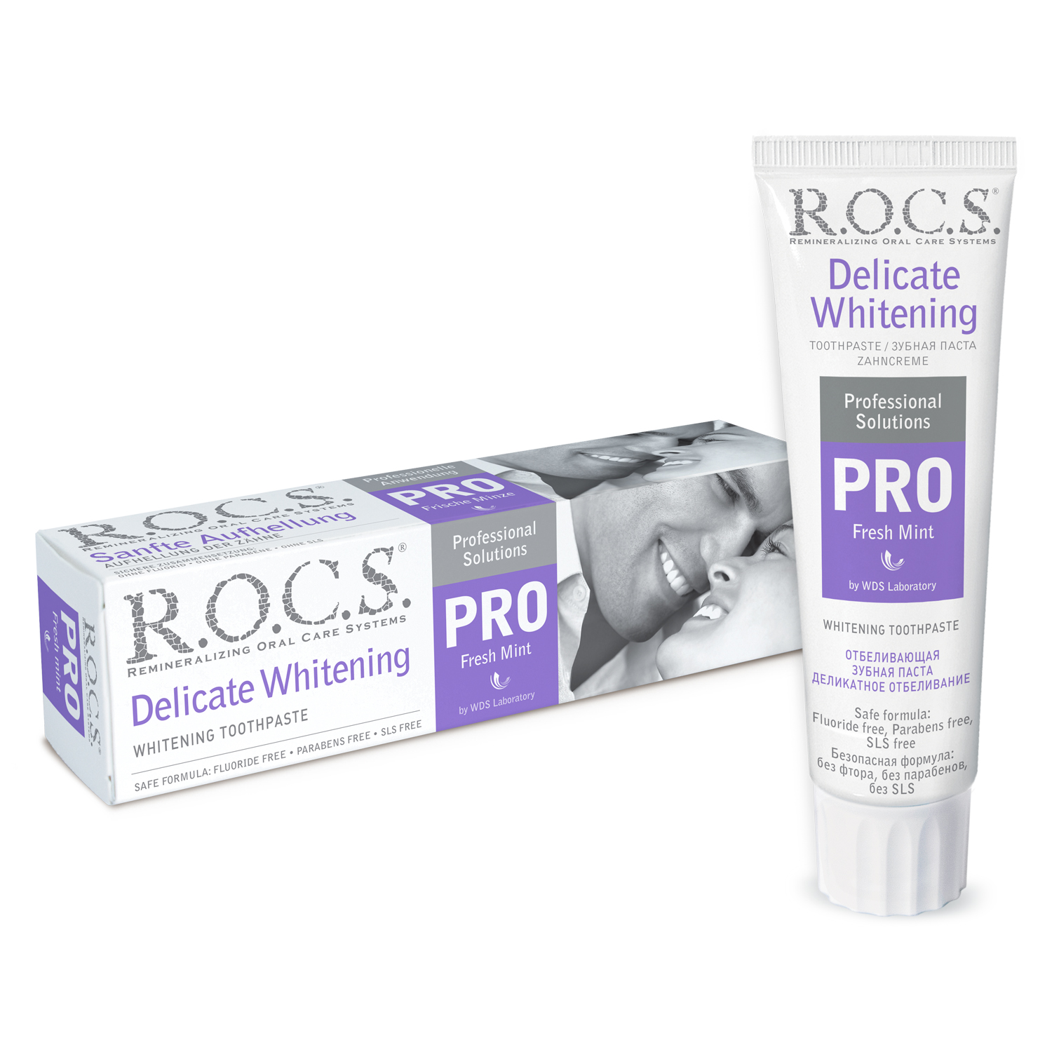 Kem đánh răng R.O.C.S. Pro Delicate Whitening Freshmint 